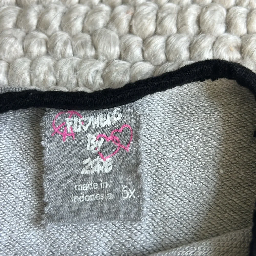 FBZ flowers by Zoe soft Rock N Roll lightweight girls sweatshirt 6x